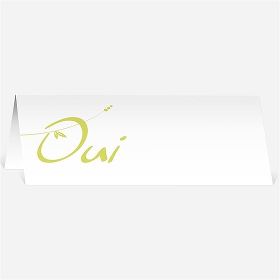 Marque-place mariage moderne et printanier