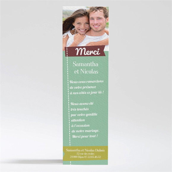 Remerciement mariage Fantaisie et joie d'annoncer ! réf.N200196