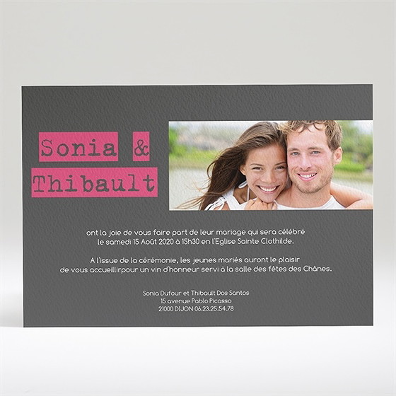 Faire-part mariage notre petite annonce