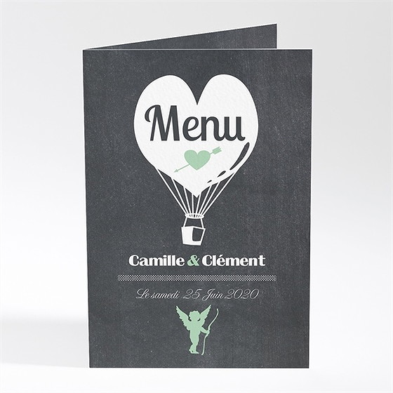 Menu mariage ardoise photo vintage