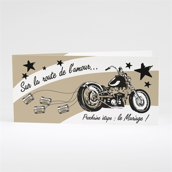 Faire-part mariage Moto vintage réf.N43123