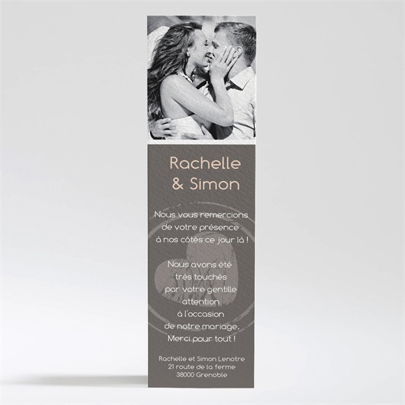 Remerciement mariage annonce originale et vintage réf.N200214