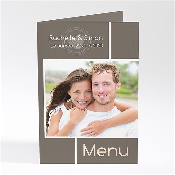 Menu mariage annonce originale et vintage