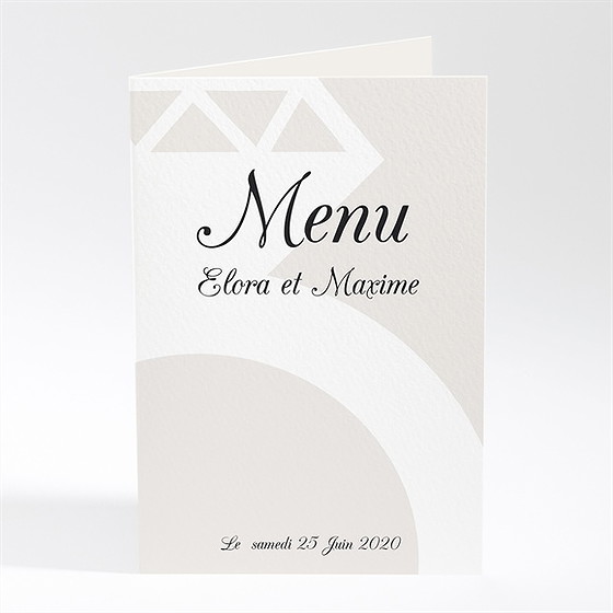 Menu mariage notre diamant