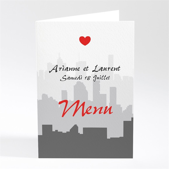 Menu mariage Romantisme à moto réf.N401202