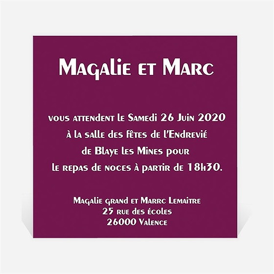 Carton d'invitation mariage mosaïque de nos photos