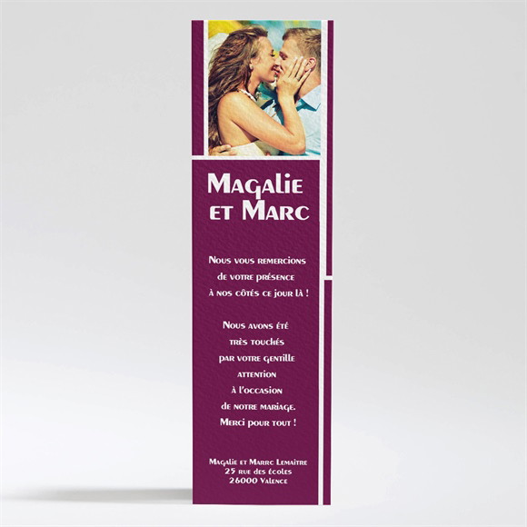 Remerciement mariage Mosaïque de nos photos réf.N200216