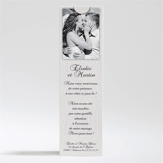 Remerciement mariage trompe l'oeil