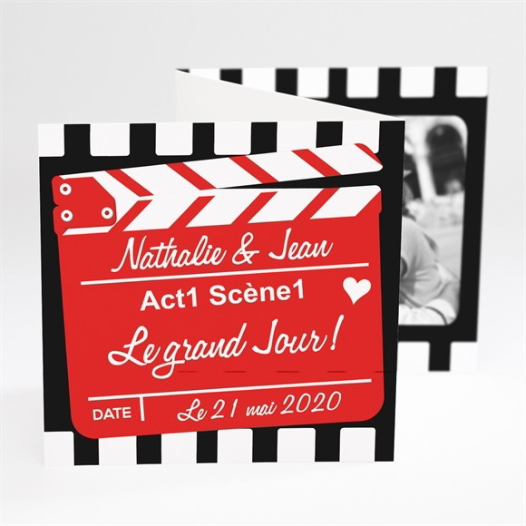 Faire-part mariage Notre Film réf.N81013