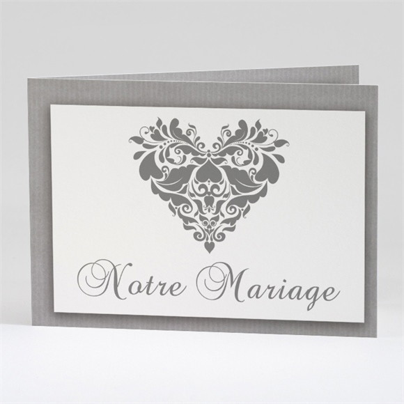 Faire-part mariage Coeur floral réf.N42122