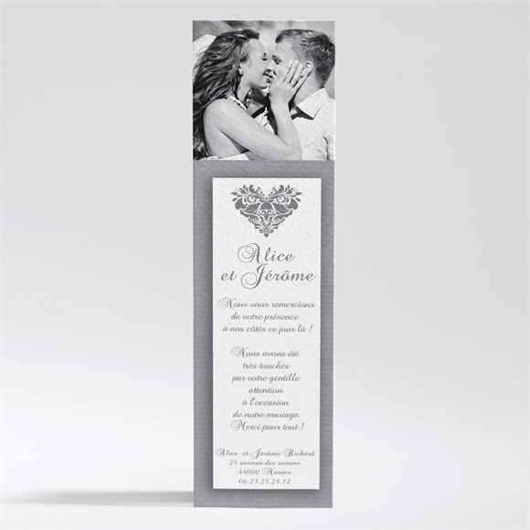 Remerciement mariage Coeur floral réf.N200224