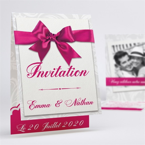 Faire-part mariage Gros noeud réf.N50133