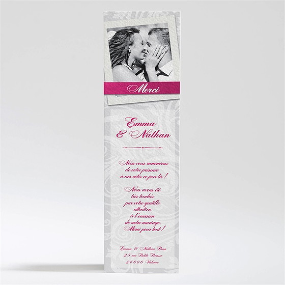 Remerciement mariage gros noeud