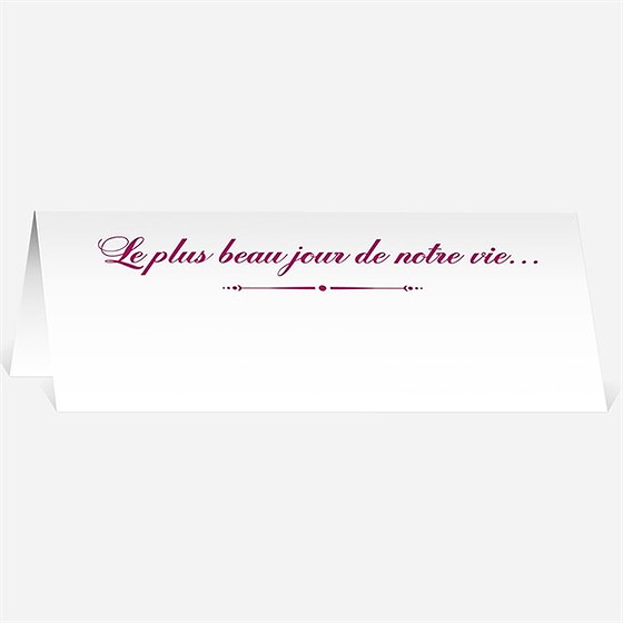 Marque-place mariage gros noeud