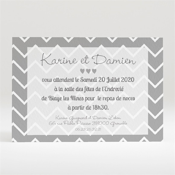 Carton d'invitation mariage Avec nous réf.N120193