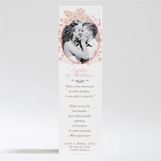 Remerciement mariage médaillon et banderoles