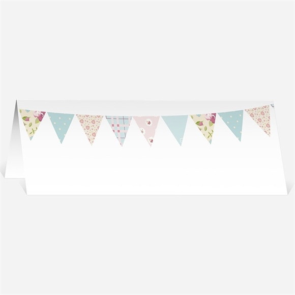 Marque-place mariage Médaillon et banderoles réf.N440184