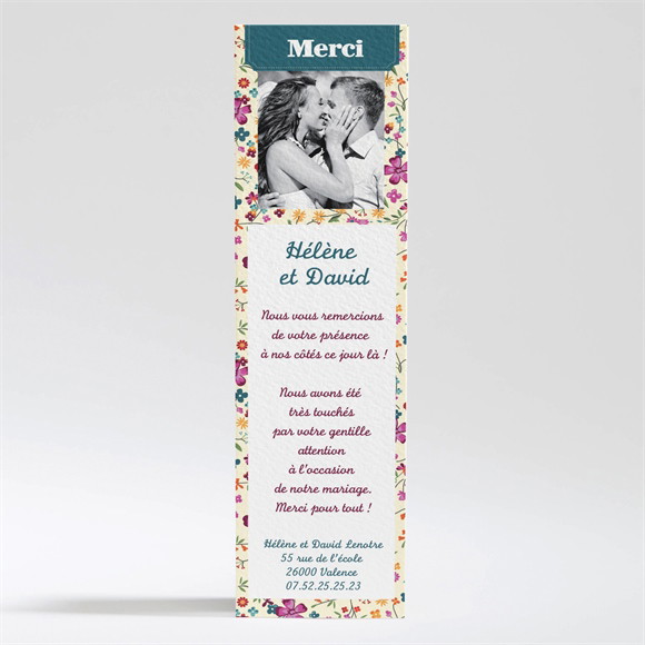 Remerciement mariage Liberty fruité réf.N200233