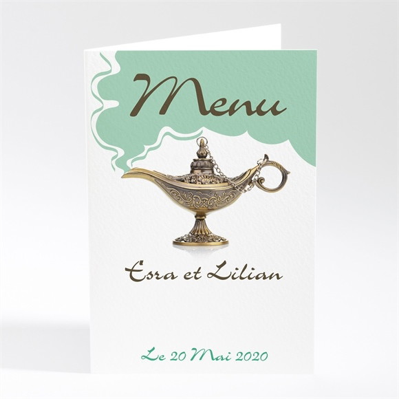 Menu mariage Lampe merveilleuse réf.N401229