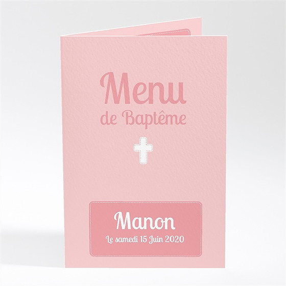 Menu baptême bandeau simple