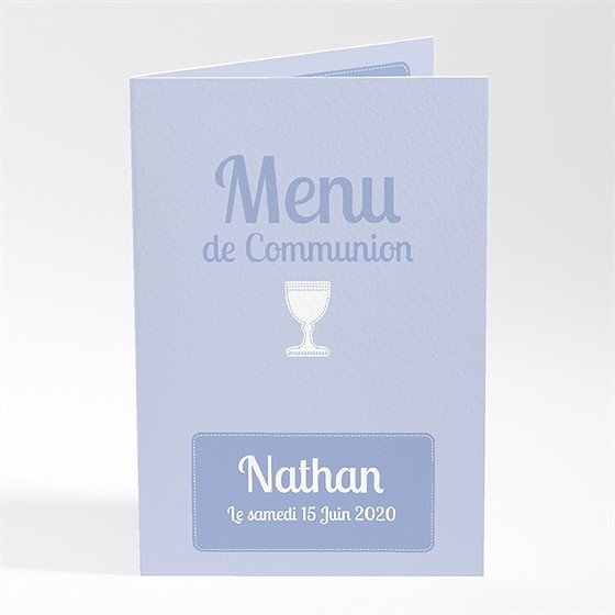 Menu communion original recto verso