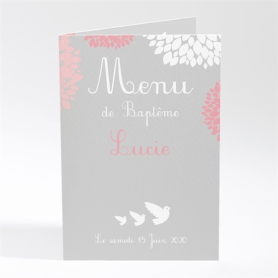 Menu baptême tendre bonheur