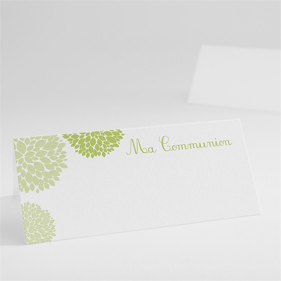 Marque-place communion cadre gris et lumière