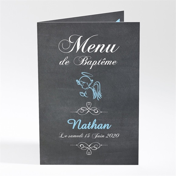 Menu baptême Ange et ardoise réf.N401243