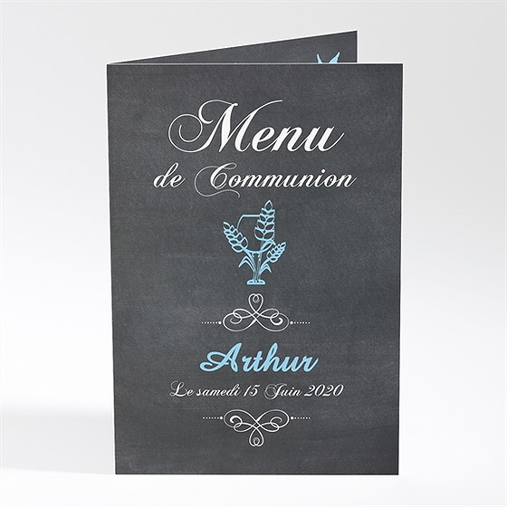 Menu communion coupe et épis de blé