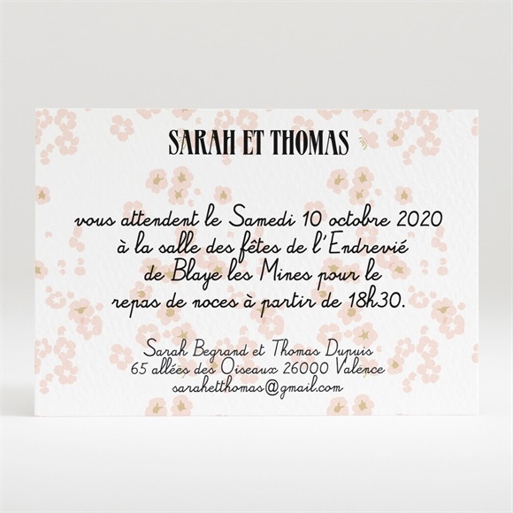 Carton d'invitation mariage Notre Petit Manège réf.N120202