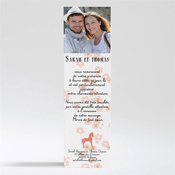 Remerciement mariage Notre Petit Manège réf.N200246