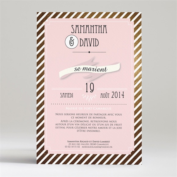 Faire-part mariage Notre Annonce réf.N24016