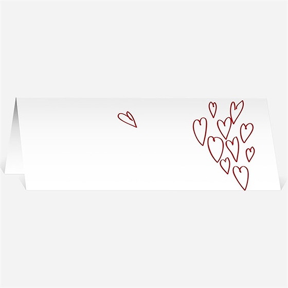 Marque-place mariage photo en forme de coeur