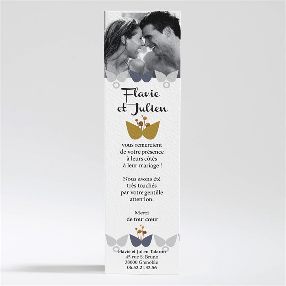 Remerciement mariage Motifs Papillon vintage réf.N200254