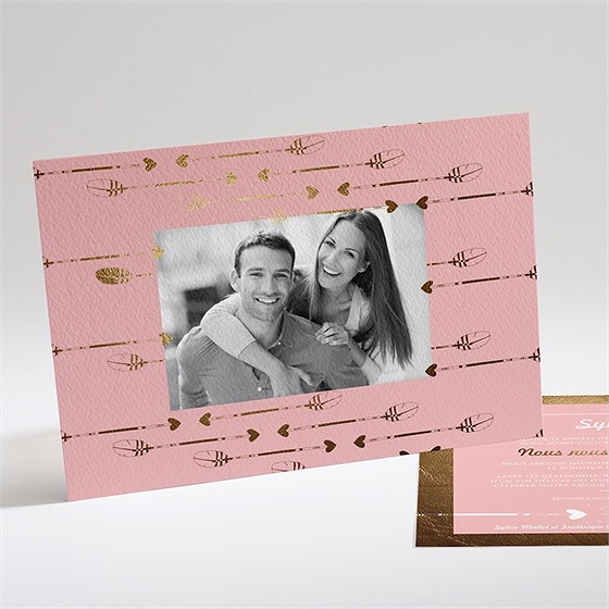 Faire-part mariage invitation photo vintage