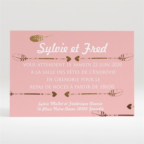 Carton d'invitation mariage Invitation photo vintage réf.N120209