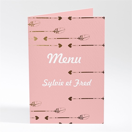 Menu mariage invitation photo vintage