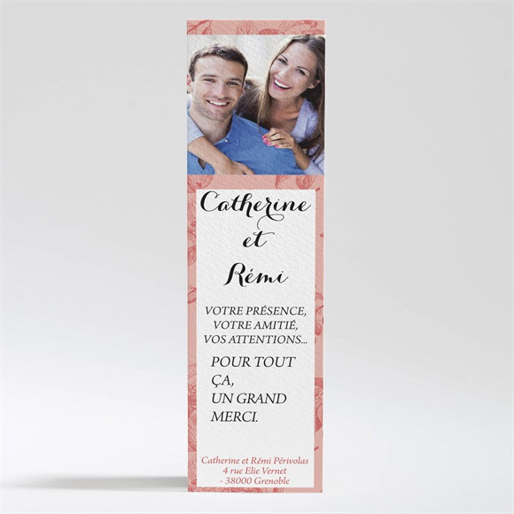 Remerciement mariage Vintage et élégant réf.N200257