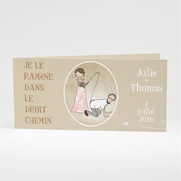 Faire-part mariage Dans le droit Chemin réf.N43129