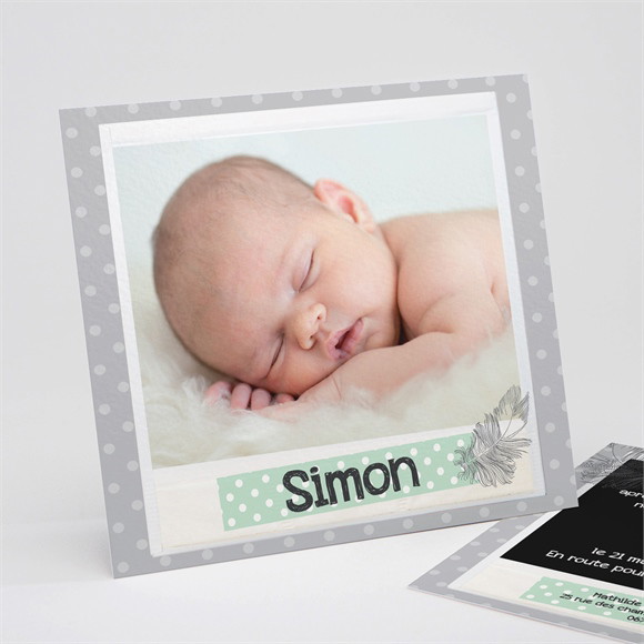 Faire-part naissance Cadre photo original réf.N31153