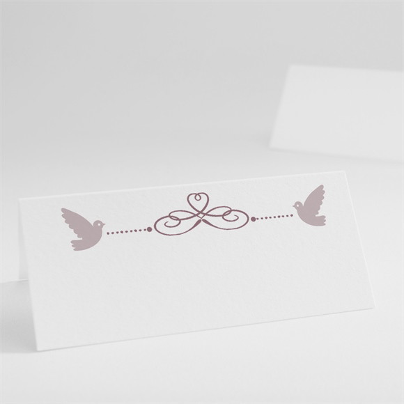 Marque-place baptême Petit damier violet réf.N440247