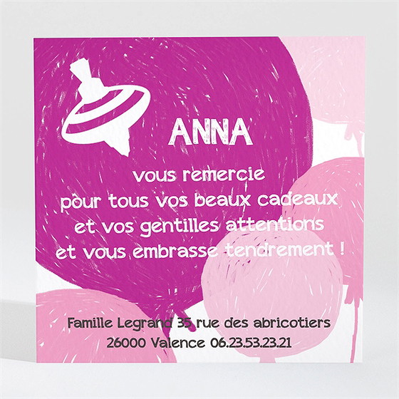 Remerciement naissance comme dans un rêve