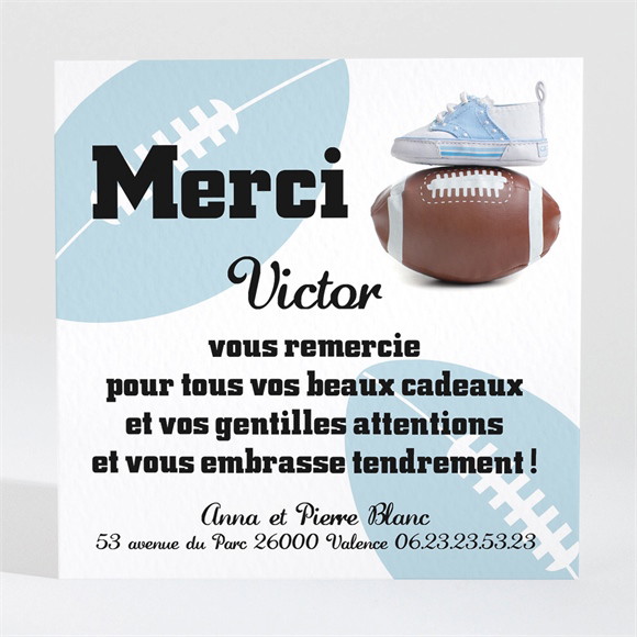 Remerciement naissance Notre Futur champion est né! réf.N300177