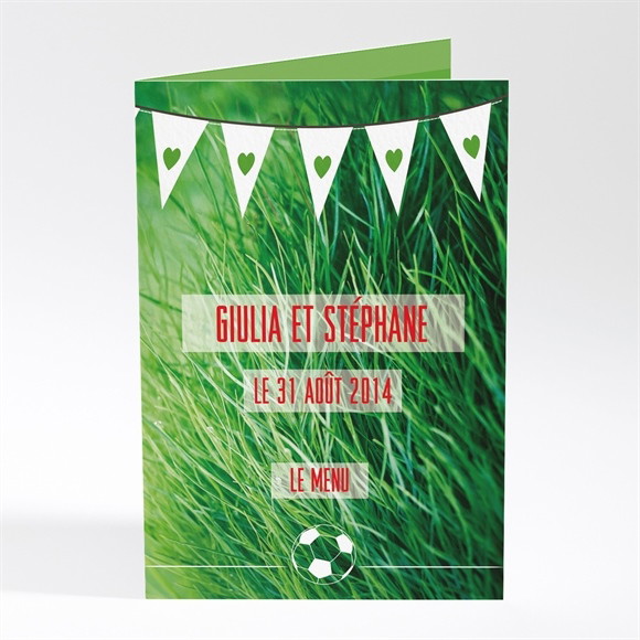 Menu mariage Notre Terrain de Football réf.N401287