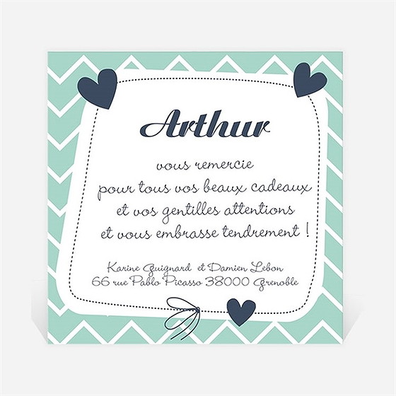 Remerciement naissance petit nounours