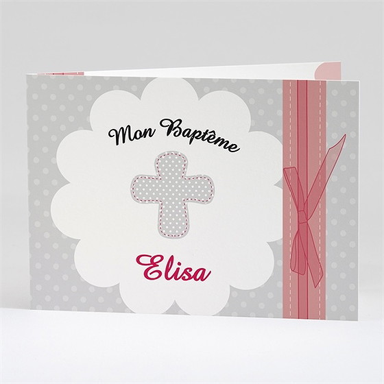 Faire-part de baptême feu sacré