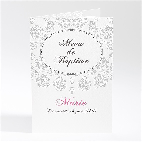 Menu baptême arabesques filles