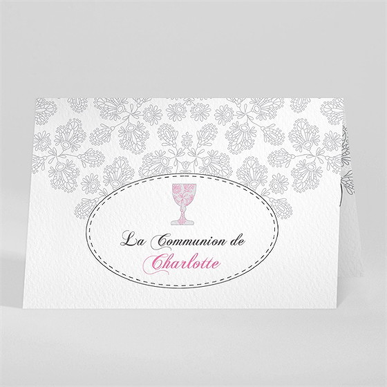 Faire-part communion double face avec photo