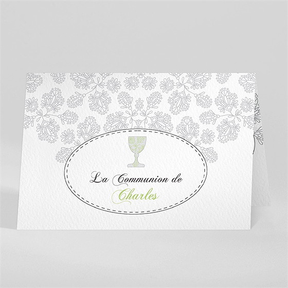 Faire-part communion chevalet original