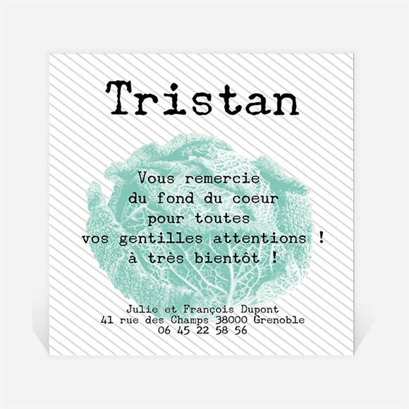 Remerciement naissance Dans un Chou réf.N300182